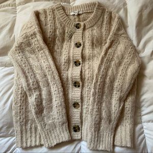 NWT Madewell Pointelle Cable Cardigan Sweater ✨